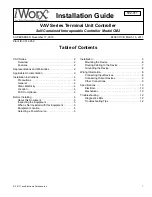 Preview for 1 page of iWorX VAV Series Installation Manual