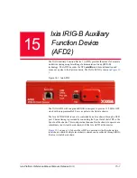 Preview for 1 page of IXIA AFD2 Manual