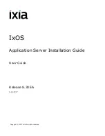 Предварительный просмотр 1 страницы IXIA IxOS Installation Manual