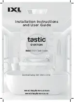 IXL Tastic Ovation 31511 Installation Instructions And User Manual preview