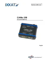 Предварительный просмотр 1 страницы IXXAT CANio 250 Quick Start Manual