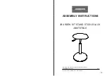 Preview for 1 page of J.Burrows ARDEN SIT STAND STOOL BLACK JBSITSTBLK Assembly Instructions