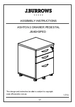 Preview for 1 page of J.Burrows ASHTON 3 DRAWER PEDESTAL Assembly Instructions Manual