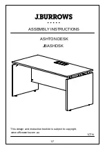 J.Burrows ASHTON DESK JBASHDSK Assembly Instructions Manual preview