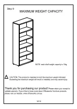 Preview for 12 page of J.Burrows ASHTON JBASHBKCS Assembly Instructions Manual