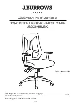 J.Burrows DONCASTER HIGH BACK MESH CHAIR Assembly Instructions Manual preview