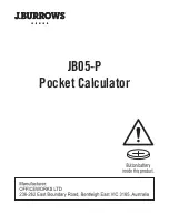 Предварительный просмотр 1 страницы J.Burrows JB05-P Manual