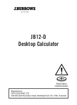J.Burrows JB12-D Manual preview