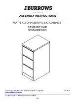 J.Burrows MATRIX 3 DRAWER FILING CABINET STMA3DFCWE Assembly Instructions Manual preview