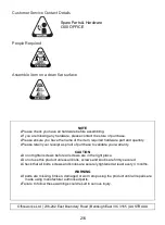 Preview for 2 page of J.Burrows MATRIX STMA4DLFCW Assembly Instructions Manual