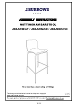 J.Burrows NOTTINGHAM BARSTOOL JBBARSEAT Assembly Instructions preview