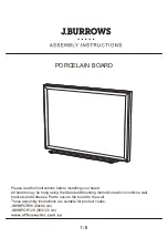 J.Burrows PROCLEAN BOARD JBWBPOR96 Assembly Instructions Manual preview