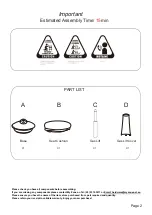 Preview for 2 page of J.Burrows Sit Stand Stool Assembly Instructions