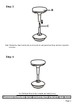 Preview for 4 page of J.Burrows Sit Stand Stool Assembly Instructions