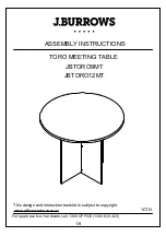 J.Burrows TORO MEETING TABLE JBTORO12MT Assembly Instructions Manual preview