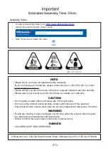 Preview for 2 page of J.Burrows TYPHOON JBSTEALBK Assembly Instructions Manual