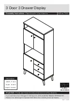 J D Williams 3 Door 3 Drawer Display 042 7165 Series Assembly Instructions Manual предпросмотр