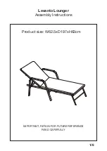 Предварительный просмотр 1 страницы J D Williams Levanto Lounger Assembly Instructions Manual