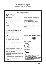 Preview for 2 page of J D Williams Levanto Lounger Assembly Instructions Manual