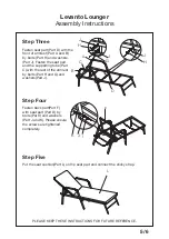 Preview for 5 page of J D Williams Levanto Lounger Assembly Instructions Manual