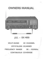 Preview for 1 page of J.I.L SX-400 Owner'S Manual