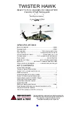 J. Perkins Twister Hawk Assembly & Flight Training Manual preview