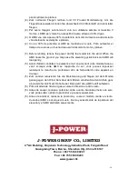 Preview for 24 page of J-Power Group AMX 7040 Assembly And Operating Instructions Manual