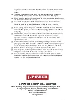 Preview for 23 page of J-Power Group F4N Phantom Assembly And Operating Instructions Manual