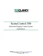 Preview for 1 page of J.R. Clancy SceneControl 500 Operating Manual