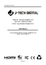 J-Tech Digital JTECH-HDBT73 Operating Instructions Manual preview