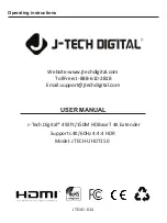 Предварительный просмотр 1 страницы J-Tech Digital UHDT150 User Manual