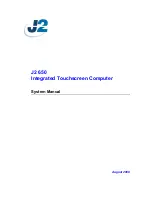 J2 Integrated Touchscreen Computer J2 650 System Manual preview