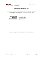 Предварительный просмотр 2 страницы Jabiru J170-C Pilot Operating Handbook