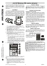 jablotron JA-15P Quick Start Manual предпросмотр