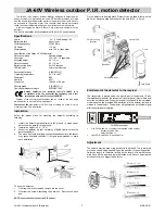 jablotron JA-60V Installation Manual preview