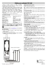 Предварительный просмотр 1 страницы jablotron RC-60 Manual