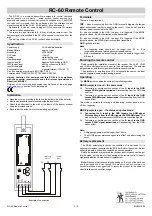 Предварительный просмотр 2 страницы jablotron RC-60 Manual