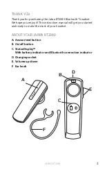 Preview for 3 page of Jabra BT2080 - Headset - Ear-bud User Manual