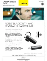 Jabra BT530 - Headset - In-ear ear-bud Datasheet предпросмотр