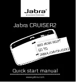 Предварительный просмотр 1 страницы Jabra CRUISER2 hfs002 Quick Start Manual