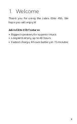 Preview for 4 page of Jabra Elite 45h User Manual