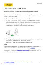 Preview for 1 page of Jabra Evolve 65 SE MS Mono Manual