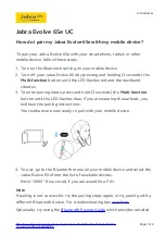 Preview for 1 page of Jabra Evolve 65e UC How To Pairing