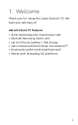 Предварительный просмотр 5 страницы Jabra Evolve2 75 User Manual