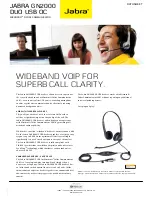 Jabra GN2000 DUO USB OC Datasheet предпросмотр