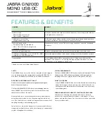 Preview for 2 page of Jabra GN2000 MONO USB OC Datasheet