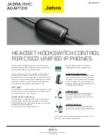 Preview for 1 page of Jabra HHC ADAPTER - DATASHEET CISCO Datasheet