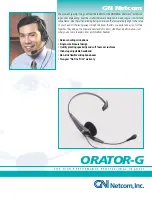 Jabra Orator-G Specifications preview