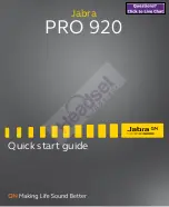 Jabra WHB003BS Quick Start Manual предпросмотр