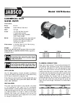 JABSCO 18670 Series Installation And Operating Instructions preview